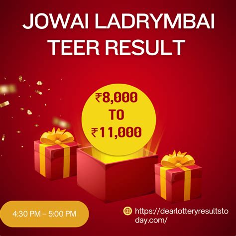 jowai and ladrymbai teer result today